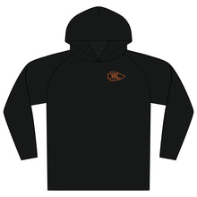 Load image into Gallery viewer, Fishing Hoodie — Cooling Performance Long Sleeve Hooded Tee with Trout Graphic