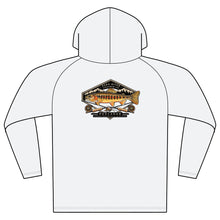 Load image into Gallery viewer, Fishing Hoodie — Cooling Performance Long Sleeve Hooded Tee with Trout Graphic