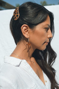 Leather Cross Earrings