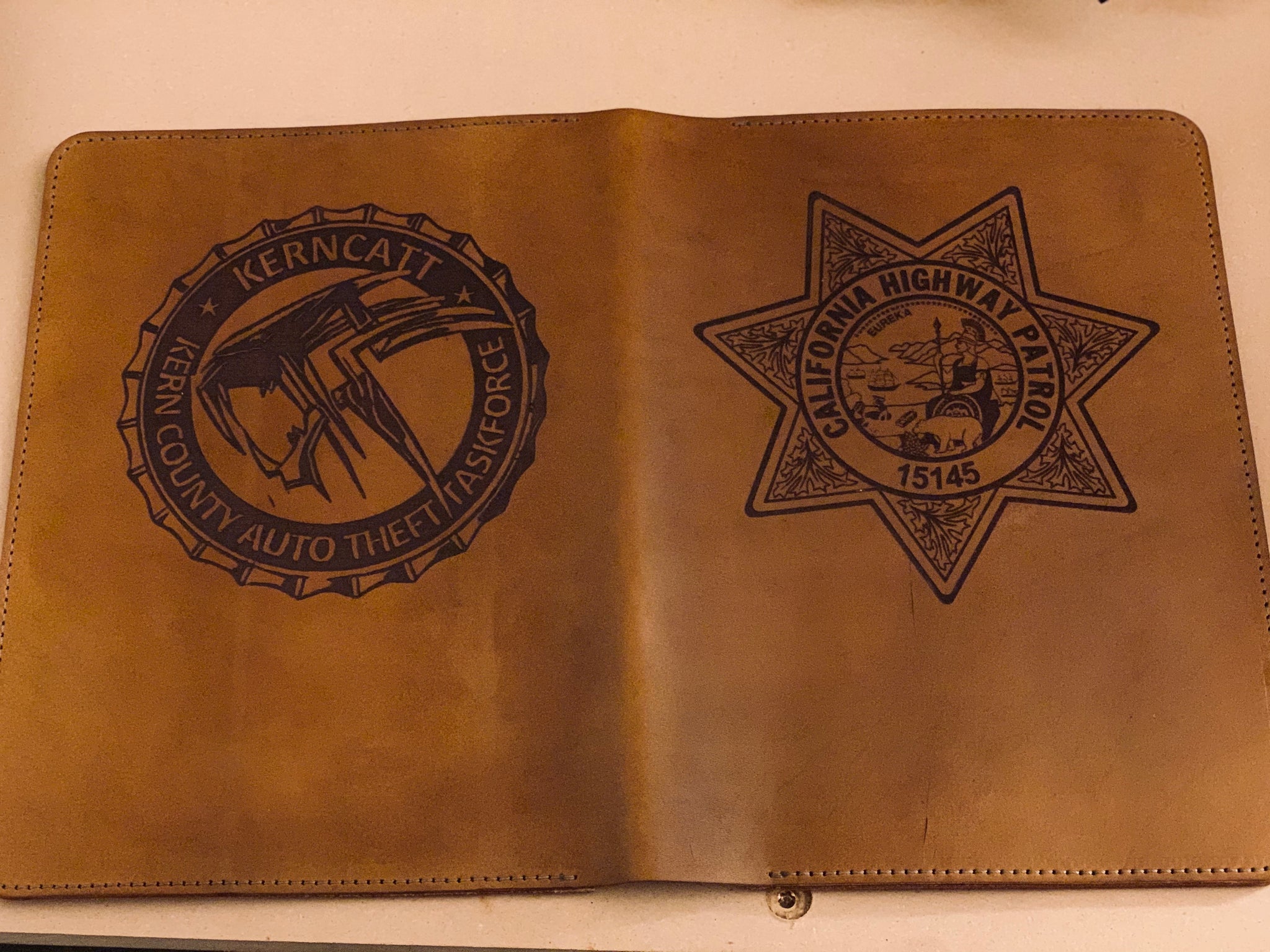 CUSTOM POLICE NOTEPAD – Kern River Leather